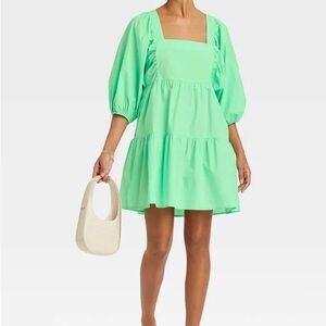 a new day Light Green Smocked Dress